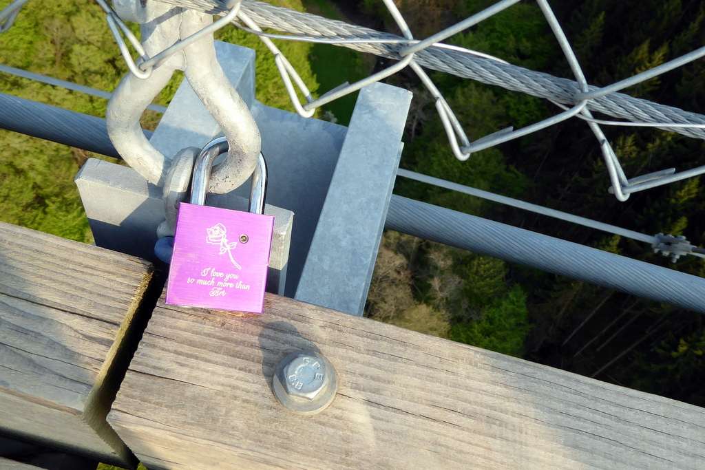 Geierlay hangbrug hangslot