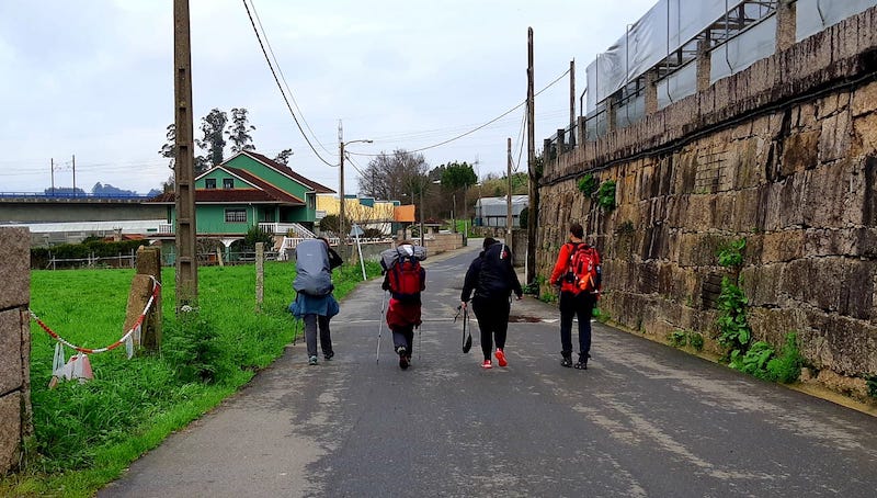 pelgrims on the camino Portugues