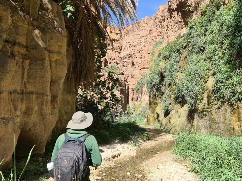 Wadi Ghuweir, onderdeel van de Dana naar Petra Trek