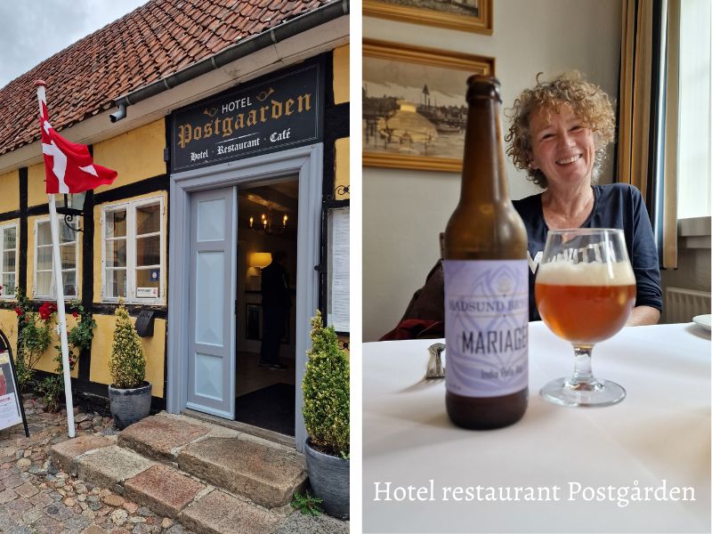 Dineer in eeuwenoud pand in het historische stadje Mariager. Hotel Postgården 