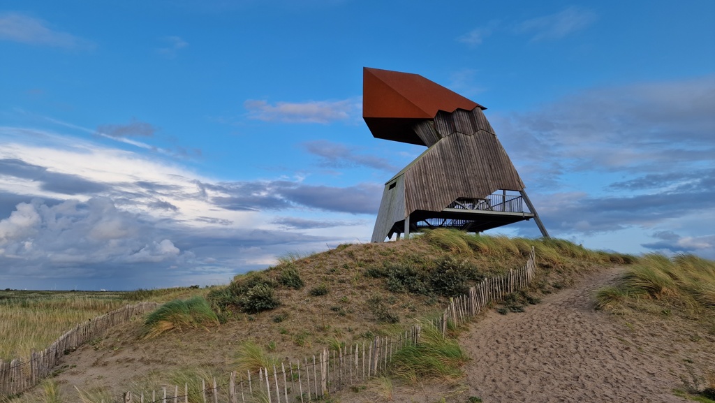 De Steltloper op de Marker Wadden