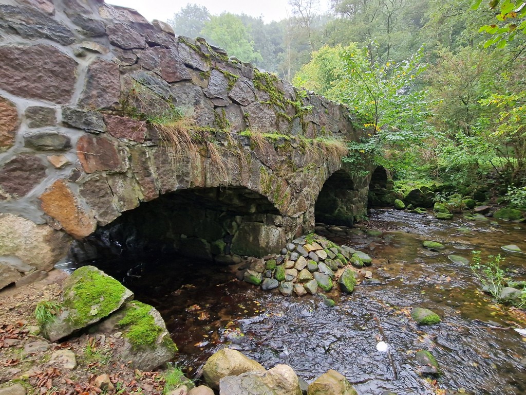 stenen boogbrug natuurreservaat Rövarekulan in Skåne