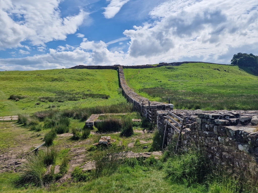 De muur van Hadrianus in Engeland