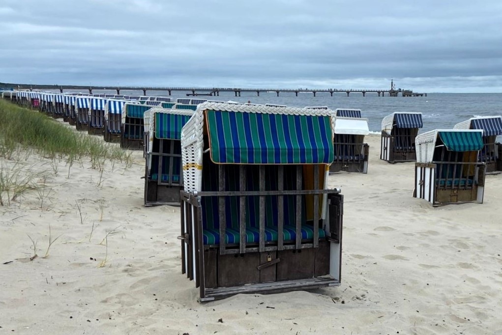 Usedom strand strandkorven