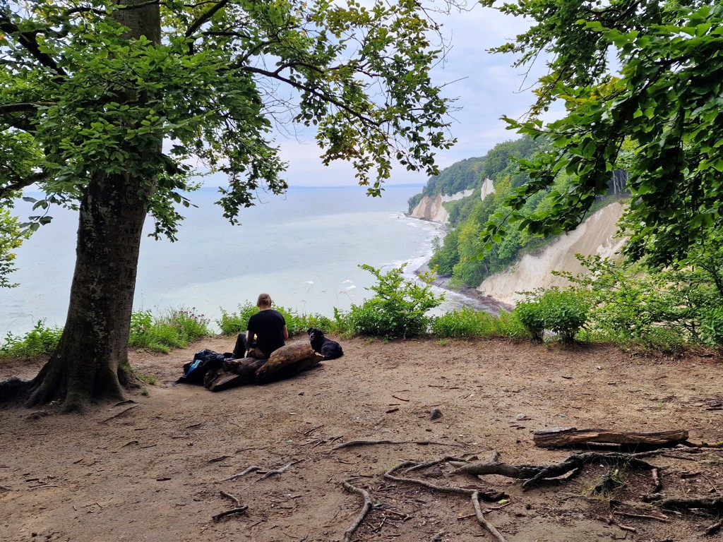 uitzicht over krijtrotsen Hochuferweg Rügen