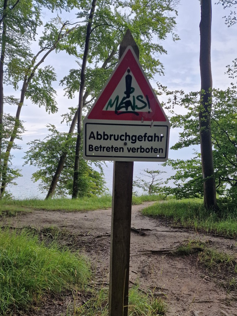 gevaarsbord wandelpad Hochuferweg