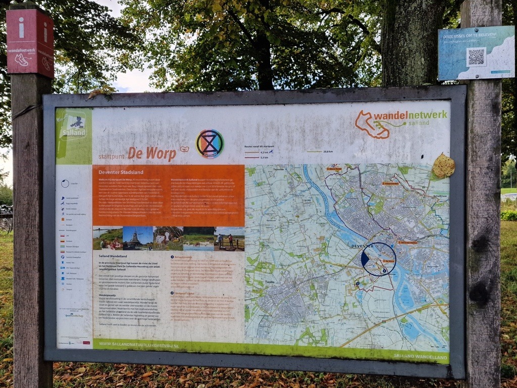 Infobord Wandelnetwerk Salland Deventer