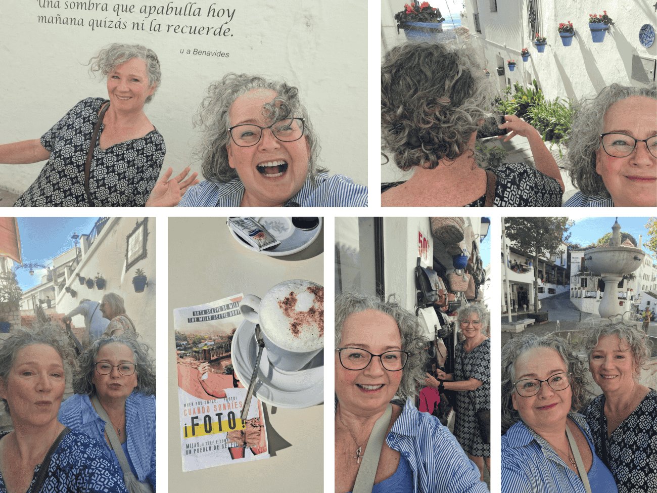 selfie-tour in het witte bergdorp Mijas Pueblo in Andalusië 